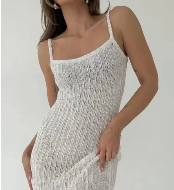 Rumored white sequin dress Size XS - Image 5