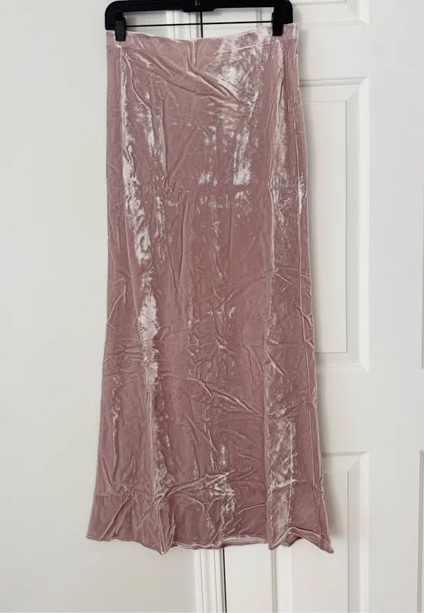 Anthropologie The Tilda Maxi Slip Skirt: Velvet Edition, Size S - Image 7