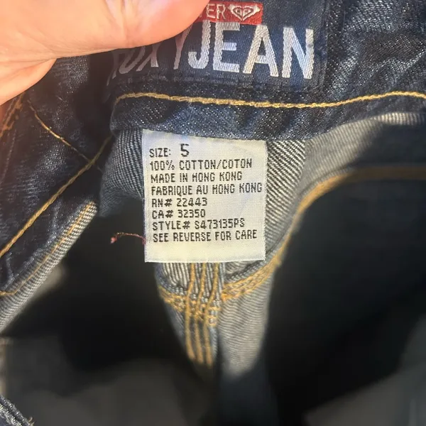 Quiksilver Roxy Blue Jeans, Size 5, Vintage 1990s - Image 6