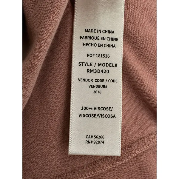 Splendid Collection Evian V-Neck Maxi Dress Dusty Rose Belted Pockets Small - Image 7