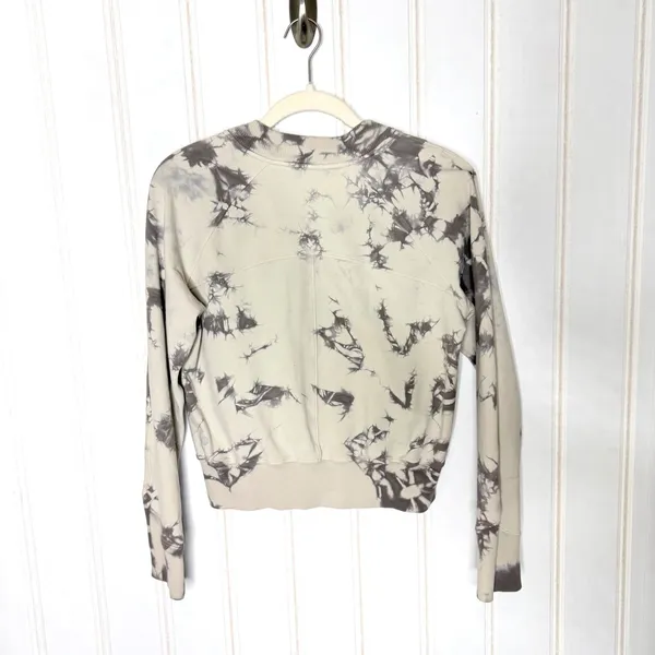 Lululemon Ready to Roll Crew Shibori Dove Grey Cement Grey Sweatshirt XS/S 612 - Image 7