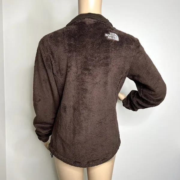 North Face Brown Fleece Full Zip Jacket - Image 3