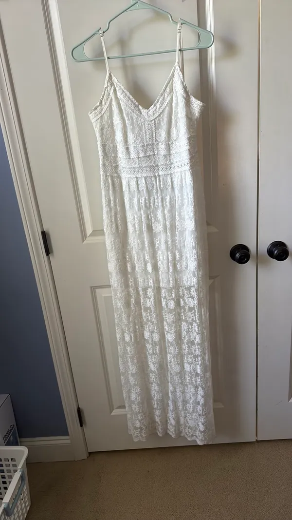 Altar'd State Dress White Lace Maxi - Image 4