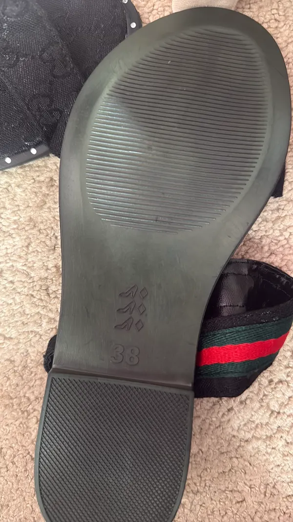Gucci Sandals DUPE Black Size 7.5 - Image 3