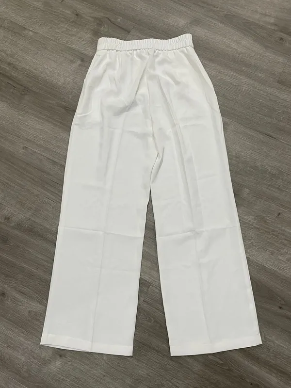 High Waist White Trousers - Image 2