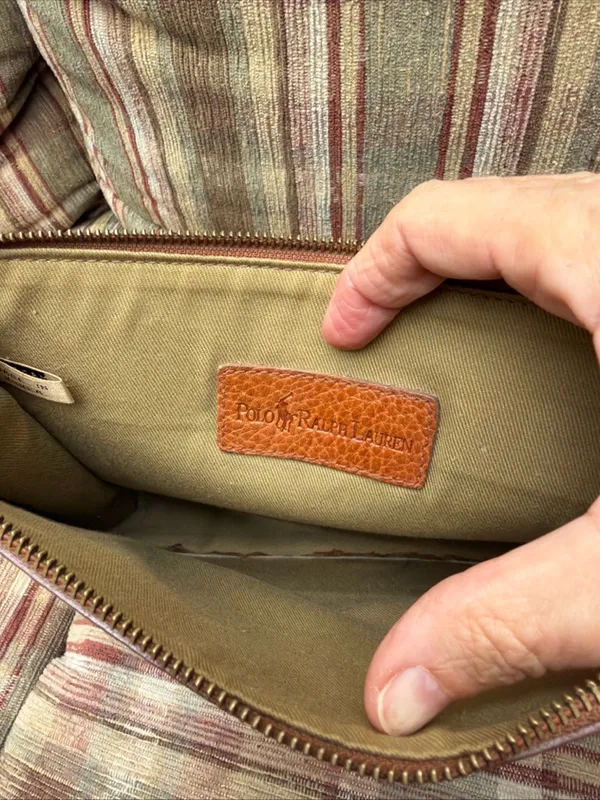 Ralph Lauren Chestnut Brown Pebbled Leather Wristlet Clutch - Image 4
