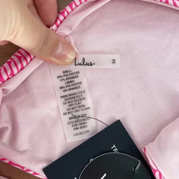 Lulus Nova Pink Geo Print Bikini Bottom‎ Size M - Image 4