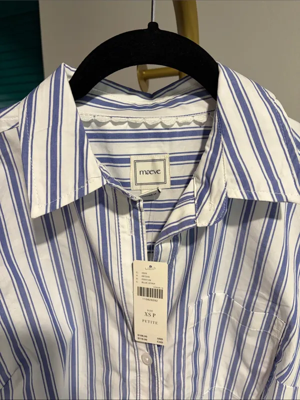 Antrhopology NWT Maeve Kate 100% Cotton Classic Buttondown Shirt - Image 6