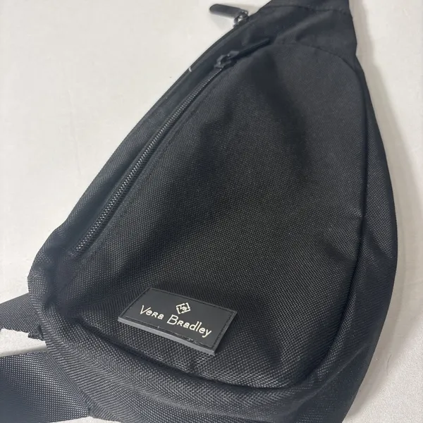 Vera Bradley Black Lighten‎ Up Essential Compact Sling Backpack Purse Travel - Image 2
