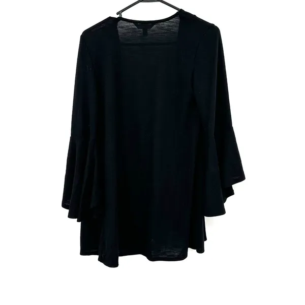 LC Lauren Conrad‎ size small black open front cardigan sweater bell sleeves - Image 2