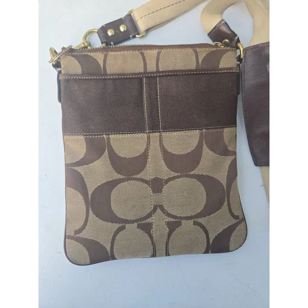 Coach Signature 41207 Swingpack Crossbody Shoulder Handbag Purse - Image 2