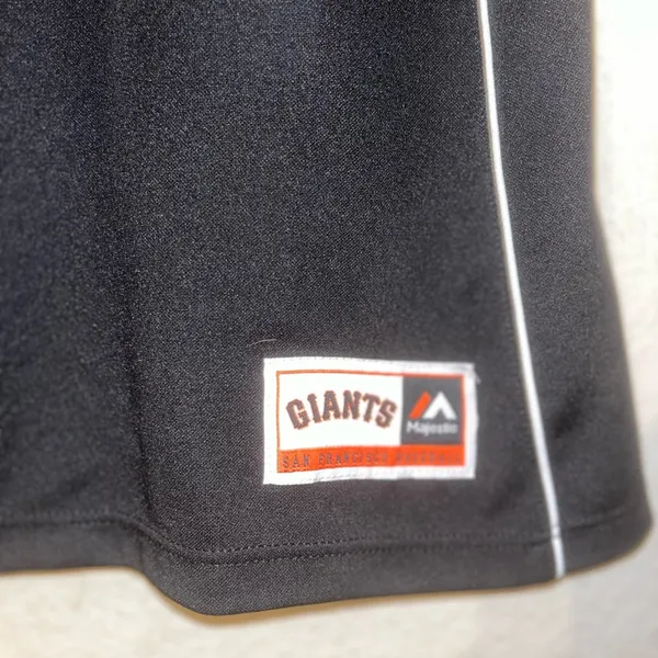 Majestic Giants short sleeve black & orange shirt, size Medium - Image 2