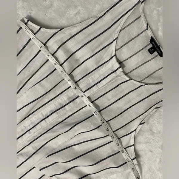 Banana Republic Striped Linen Blend Wide Leg Cropped Jumpsuit - Image 13