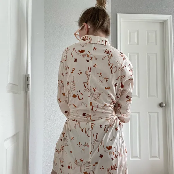 Peppermayo Soho Printed Cut Out Shirt Dress - Image 7