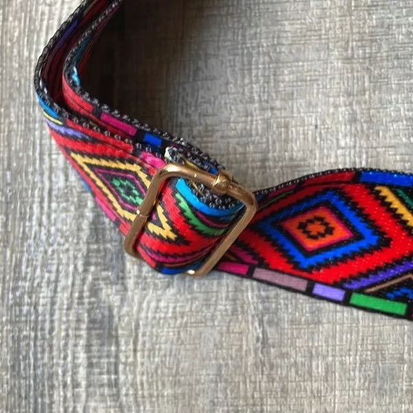 Bohemian Multicolored Tassel Pattern Hobo Sling Bag Brown - Image 11