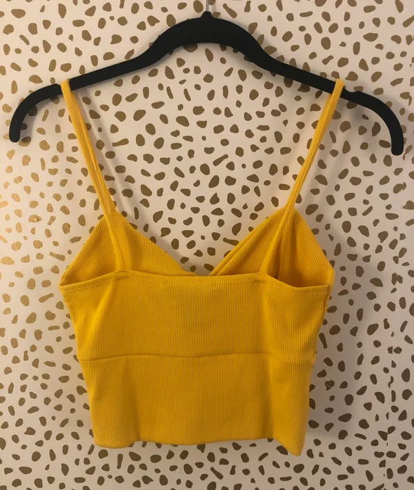 Yellow Tank Crop Top - Image 2