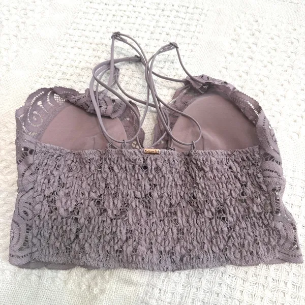 Victoria's Secret PINK small lace criss cross back bralette crop top BC3 3240 - Image 7