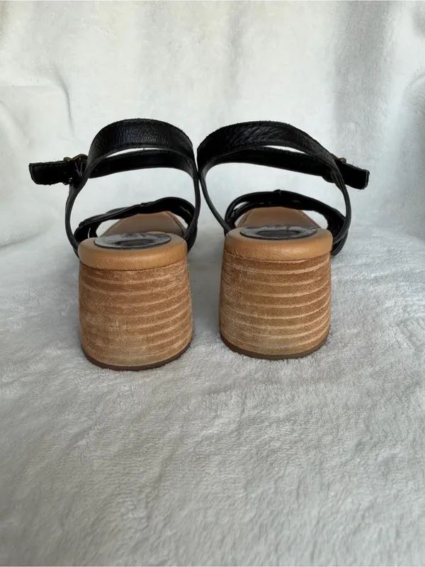 Born Womens Footwear/Shoes/Sandals "Shonie" Black Woven Leather Us 6m/Eu 36 Euc - Image 5