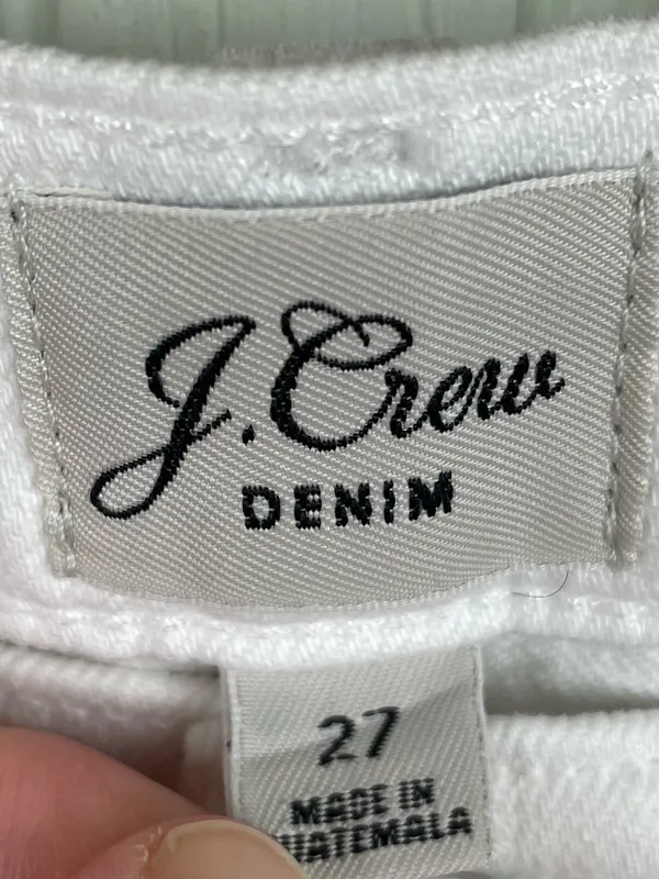 J. Crew Women's Slim Boyfriend Jean White Denim Size 27 Distressed Slim AO671 - Image 9