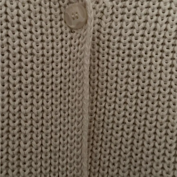 Andrea Jovine Cream Knit Cardigan - Image 4
