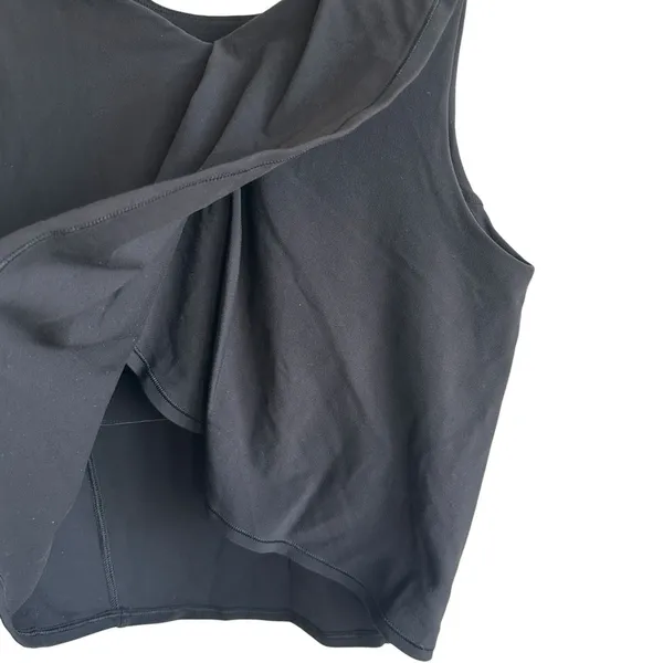 Lululemon Nulu Twist-Back Yoga Tank Top 8 Black Light Support C/D Cups Wisteria - Image 6