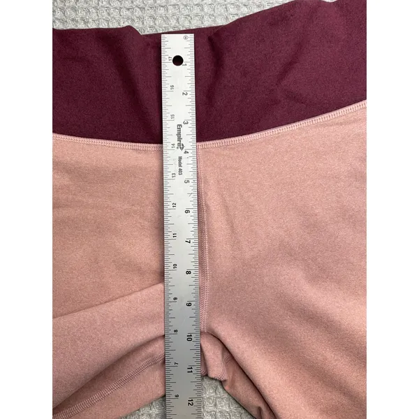 Fabletics Womens Active‎ High Waisted Crop Leggings Pink Burgundy L NWT - Image 7