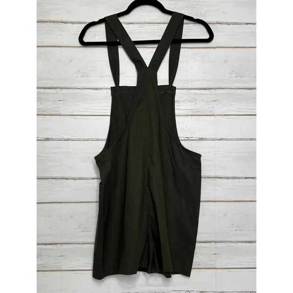 Zenana Army Green Shorts Knotted Overalls Romper Size Small - Image 6