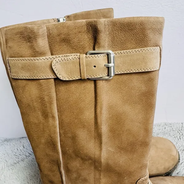 Gentle‎ Souls by Kenneth Cole Women's Buckled Up Moto Boot Size 7M Tan Brown - Image 9