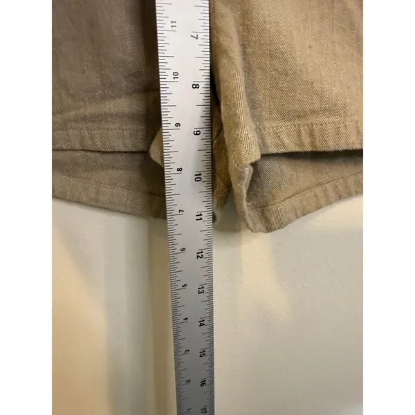 Volcom Shorts Womens 11 Tan Excellent The Favorite 2.5 Herringbone Khaki Pockets - Image 6