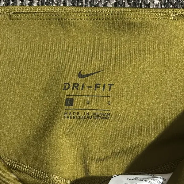 Nike NEW Dri-Fit Mid Rise 7/8 Length Leggings Olive - Image 4