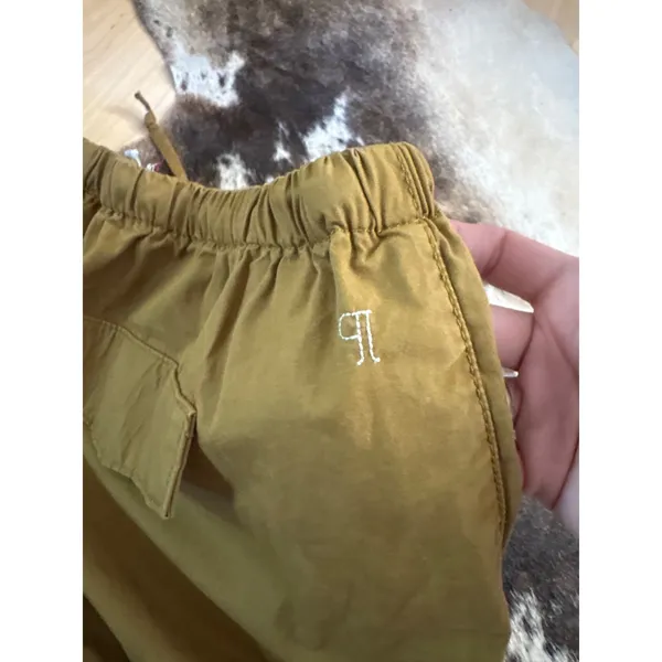PILCRO ANTHROPOLOGIE Pull-On Parachute Cargo Pants Green‎ Size Small - Image 9