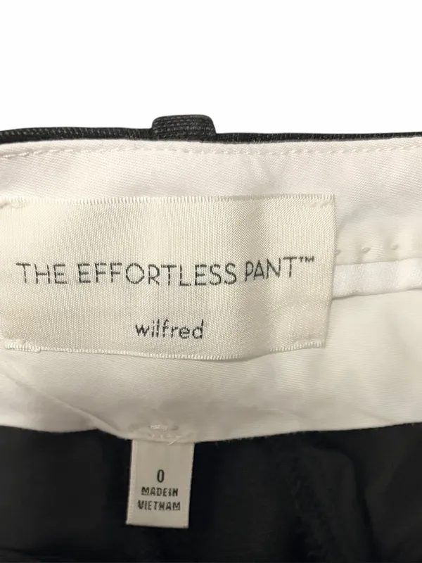 Aritzia Wilfred The Effortless Pant Wide Leg Black Size 0 - Image 3