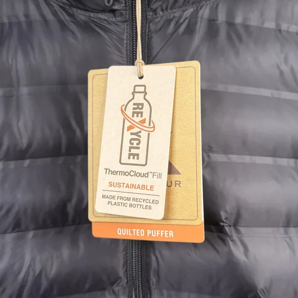 Zeroxposur Quilted Puffer Women's Large Black Packable Hooded Lightweight NWT - Image 8