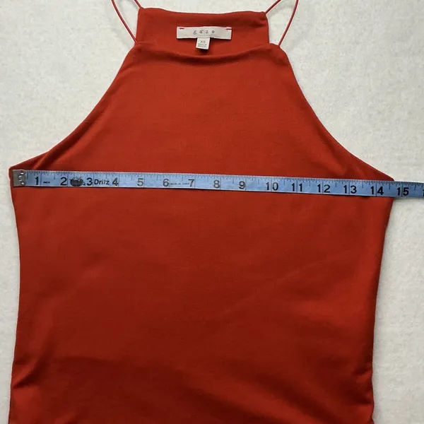 Gaze Womens High Neck Halter Tank Top Red XS - Image 4