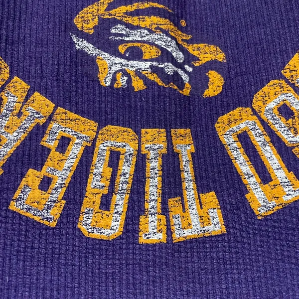 Champion LSU Ribbed Pullover Size XL Louisiana State Long Sleeve Crewneck - Image 2