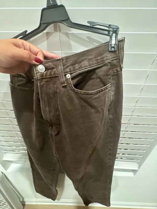 Abercrombie & Fitch Authentic Rigid Denim Loose Jeans Size 28W 30L Brown - Image 3