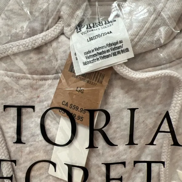 VICTORIA'S SECRET PINK Everyday Fleece Cropped Hoodie, Large - Image 6
