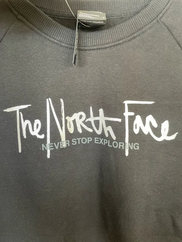 NWT The North Face Women Sweatshirt Crew Neck Pullover Long Sleeve Black Size M - Image 4