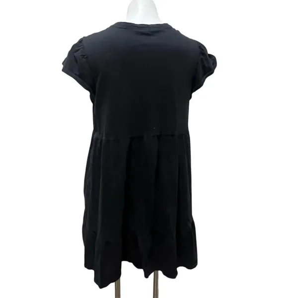 Time and Tru Dress Womens M Black Babydoll Swing Mini Empire Waist Short - Image 2