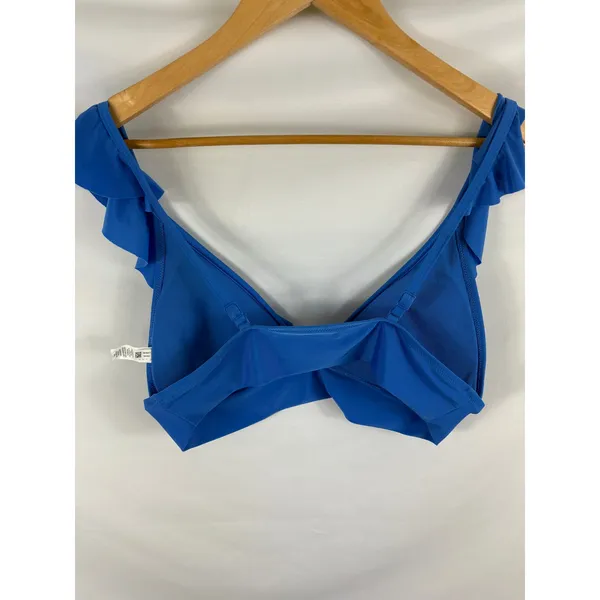Aerie Blue Triangle Ruffle Bikini top Size XL - Image 5