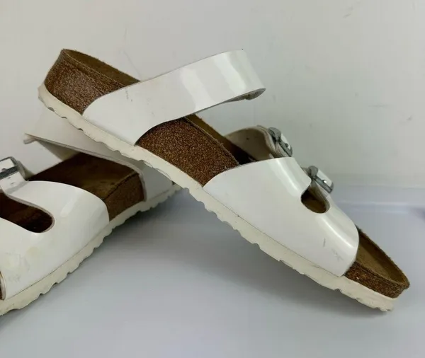 Birkenstock Birki’s Florida White Birko-Flor Strappy Sandals Sz 7 - Image 8