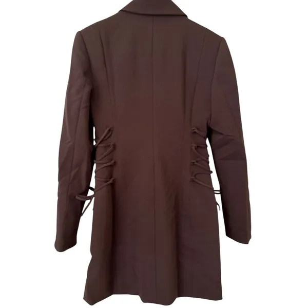 NWT Open Edit Corset Blazer Mini Dress Women’s Size Small Brown - Image 2