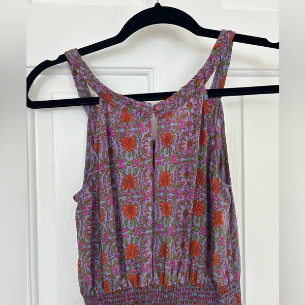 Womens Rebecca Taylor Pink Multicolor Floral Sleeveless Silk dress - Image 4