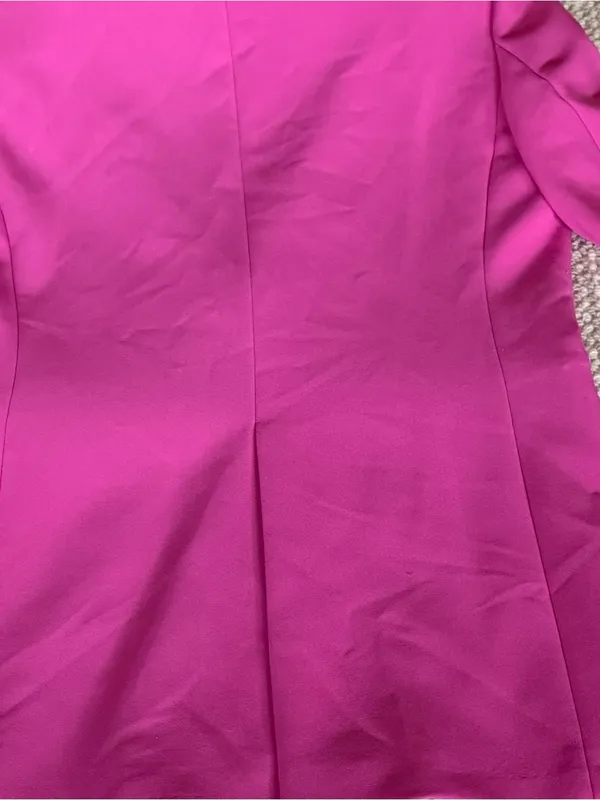 Zara Hot Pink Oversized Blazer Single Button Women’s Size Small Tailored Jacket - Image 9