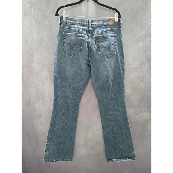 Levi's 515 Bootcut Blue Straight Leg 90s Vintage Womens Jeans 8M - Image 2