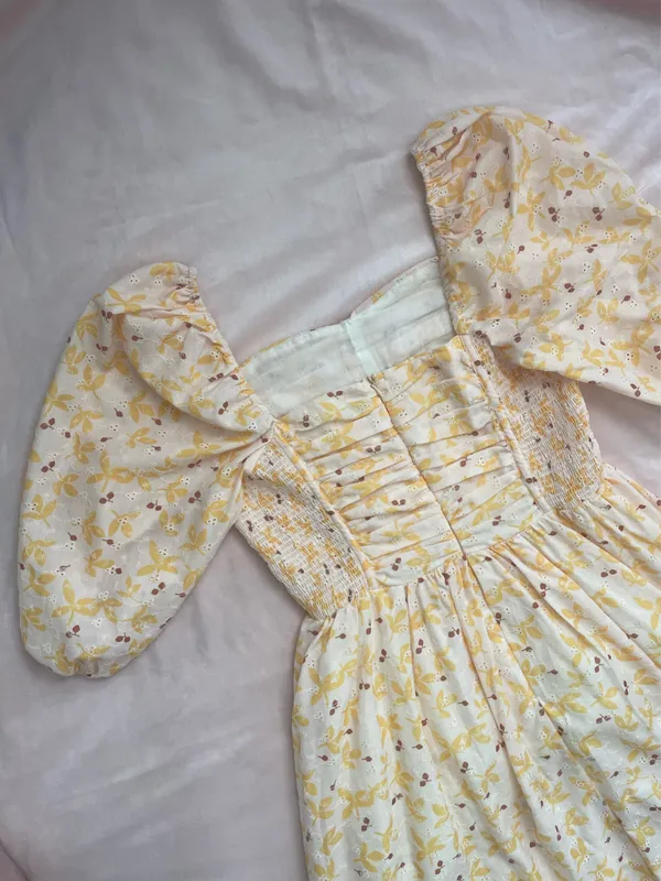 Reap the Sew Boutique Yellow Midi Dress - Image 3