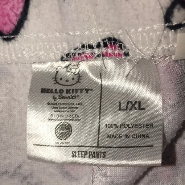 Hello Kitty Adult Pajama Bottoms Sleep Pants Size Large - Image 6