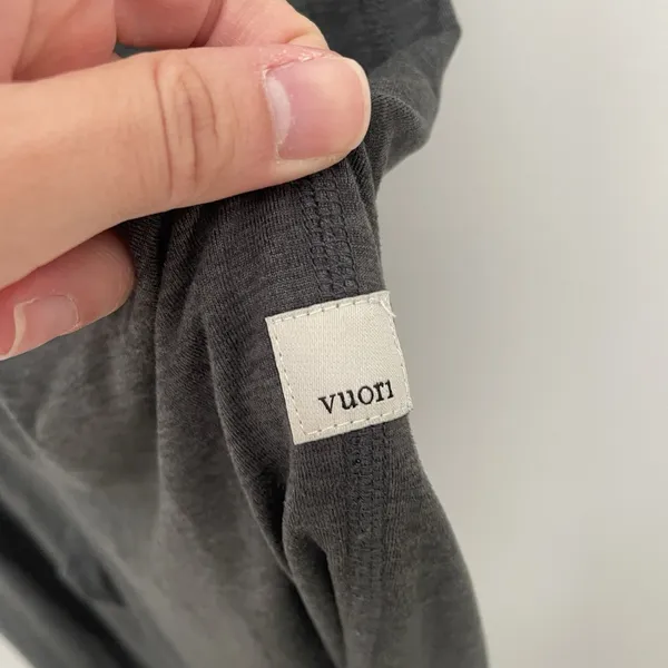 Vuori Size M Gray All Day Jumpsuit Waist Tie One Piece 25" Inseam - Image 3
