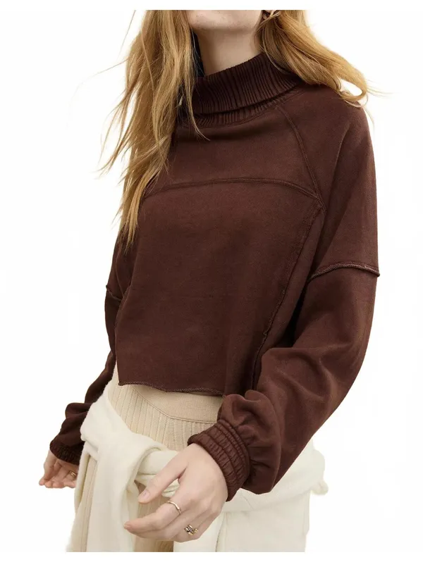 AE Aerie New Heights Turtleneck American Eagle Canyon Sun NWT XS - Image 2