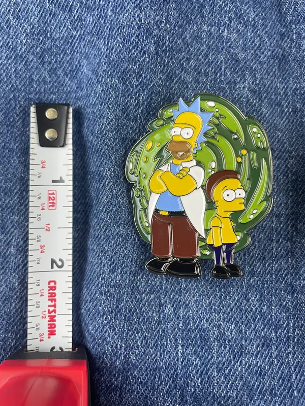 Simpsons X Rick & Morty Enamel Pin Multiple - Image 3